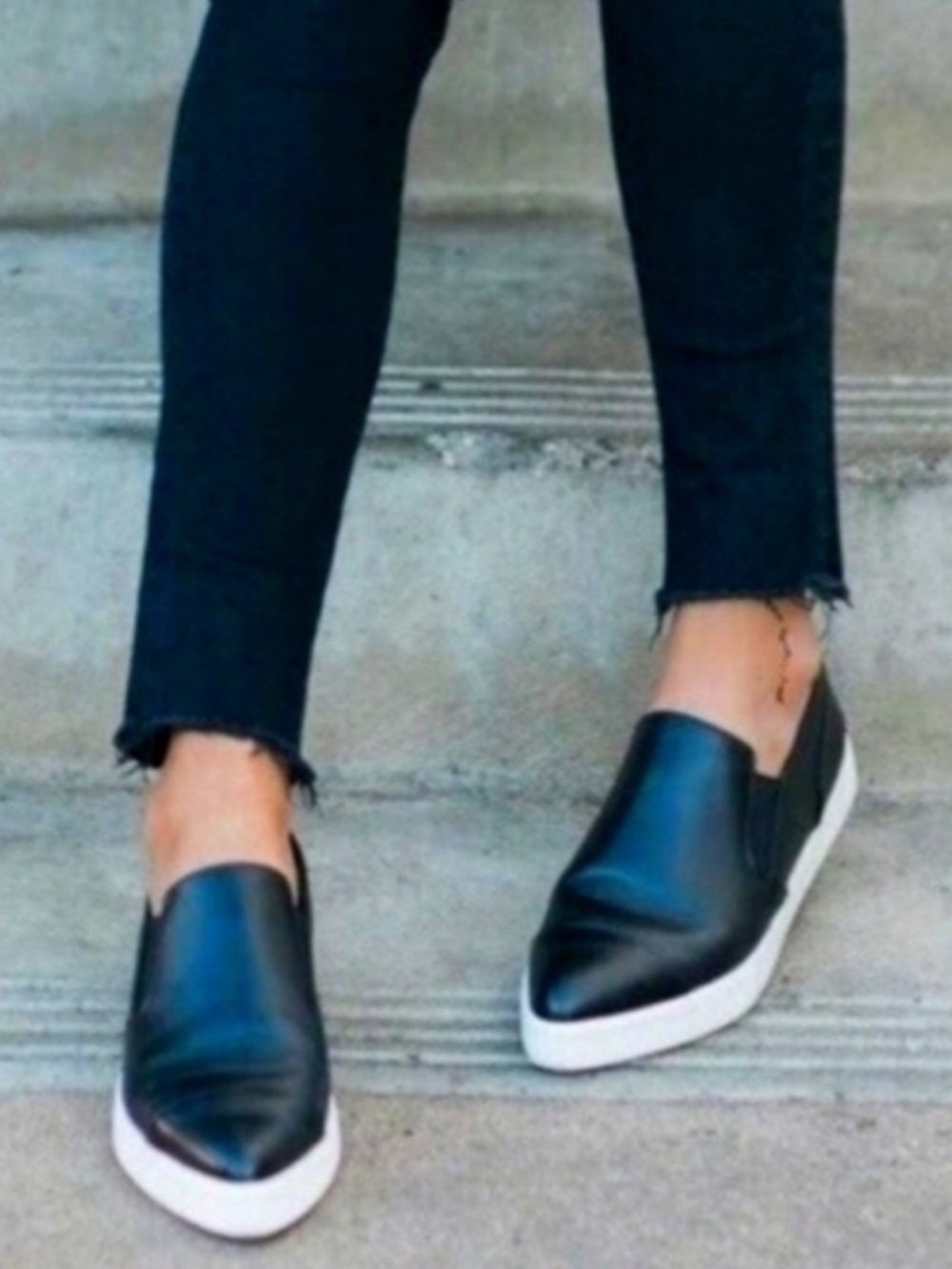 Vince Garvey Leather Slip On Sneakers